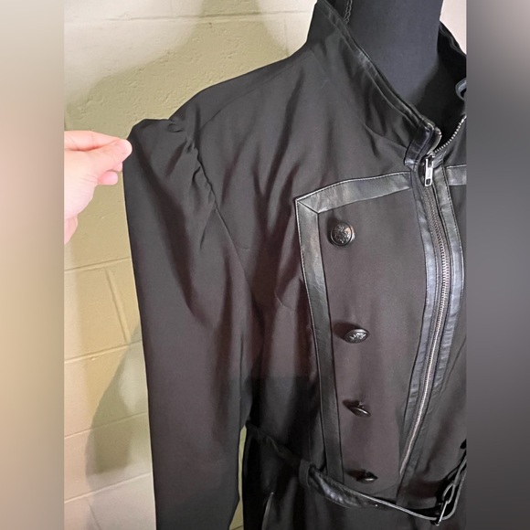 Torrid Black Trench Coat with Belted Waist - Picture 6 of 9